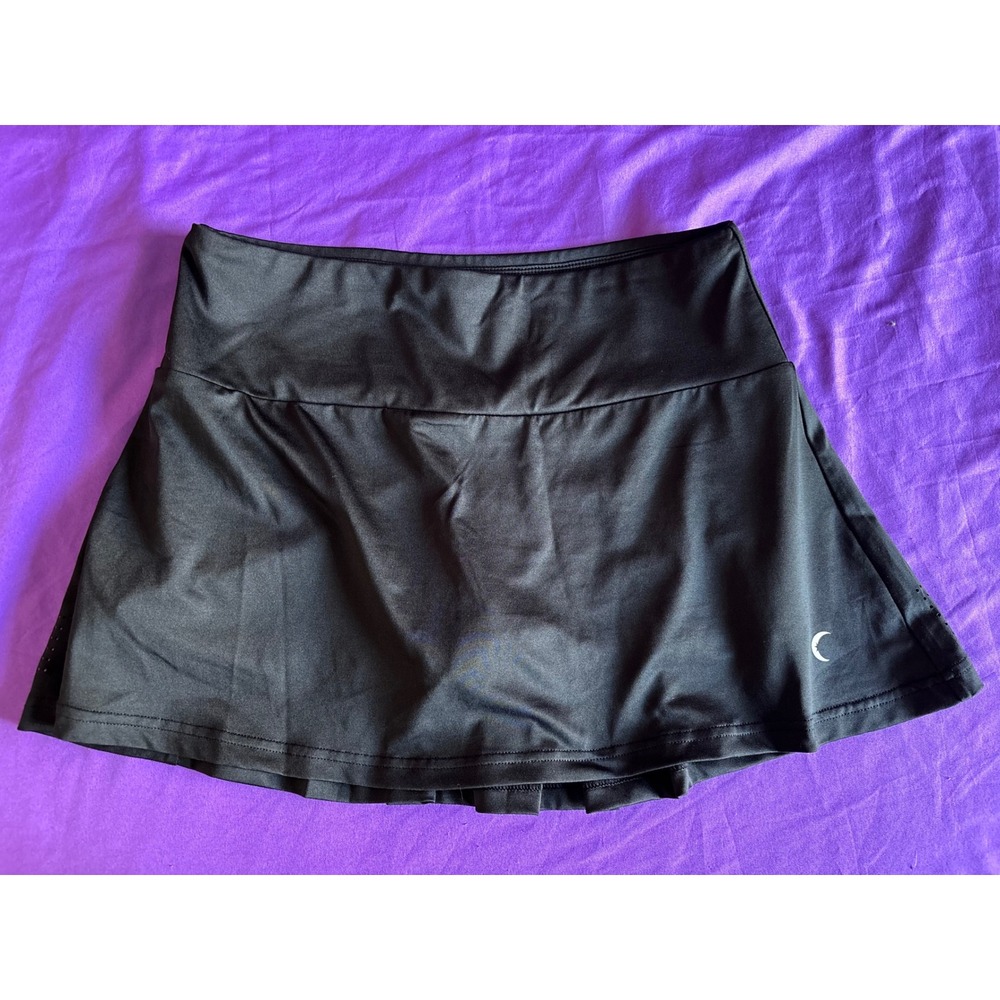 Zyia Active Black Pleated Tennis Skort Perforated Athletic Skirt medium